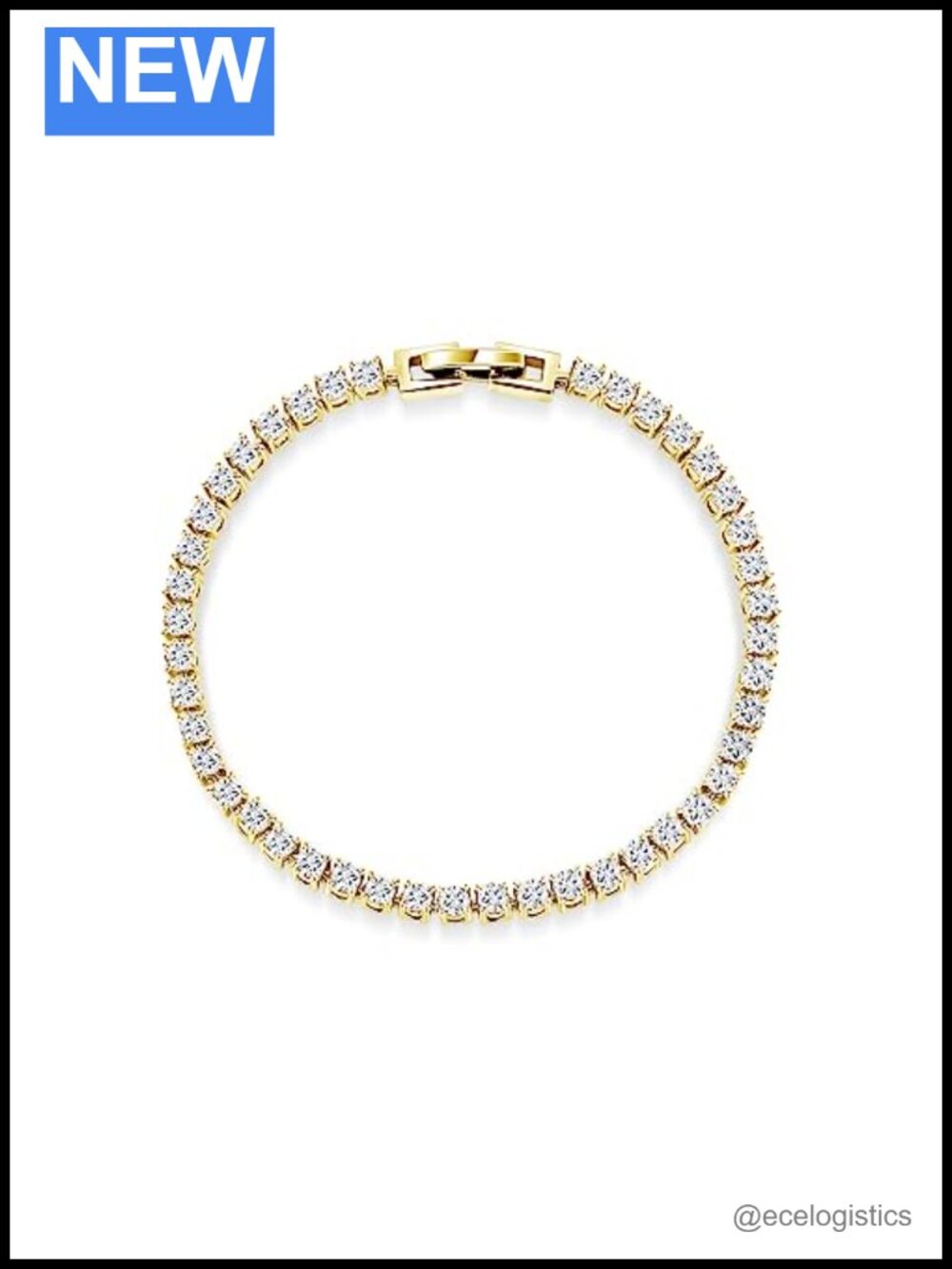Sterling Silver Moissanite Tennis Bracelet White Gold Plated